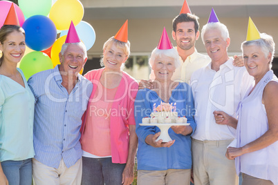 Seniors celebrating a birthday