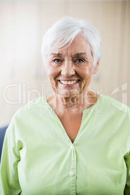 Senior woman smiling at camera