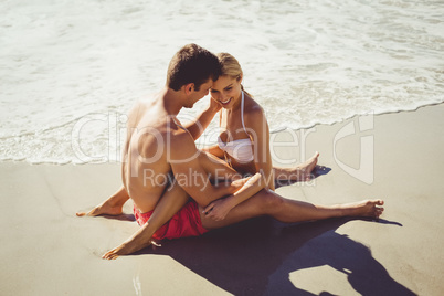 Couple having fun on beach