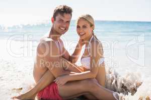 Couple having fun on beach