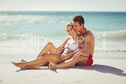 Couple having fun on beach