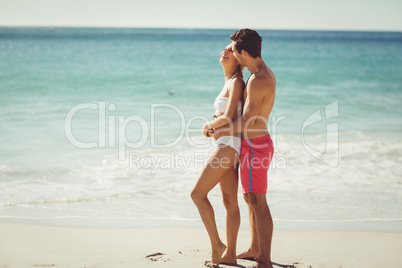 Couple having fun on beach