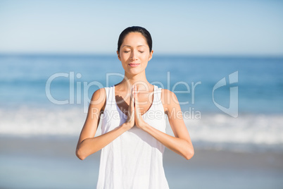 Woman performing yoga