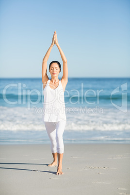 Young woman doing yoga