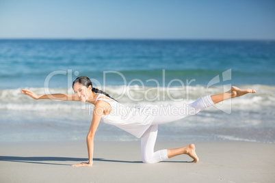 Young woman doing yoga