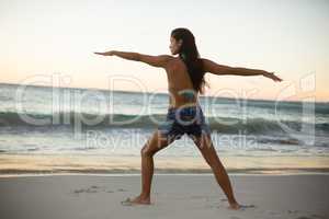 Woman performing yoga