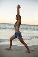 Woman performing yoga