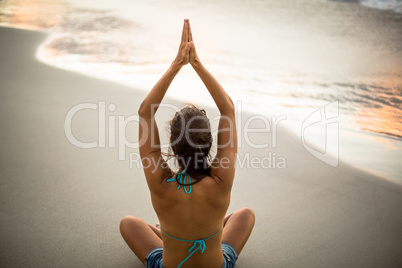 Woman performing yoga