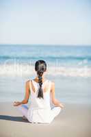 Woman performing yoga