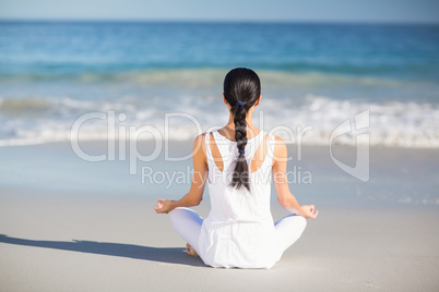 Woman performing yoga