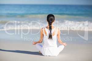 Woman performing yoga