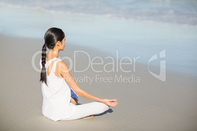 Woman performing yoga