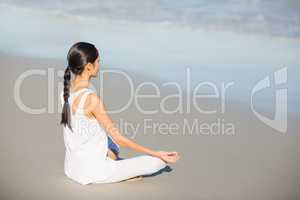 Woman performing yoga