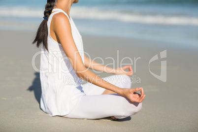 Woman performing yoga