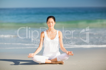 Woman performing yoga