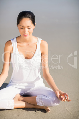 Woman performing yoga