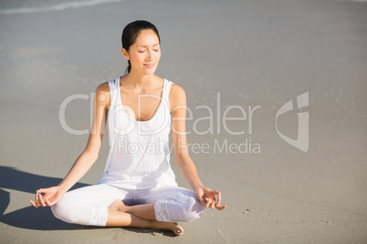 Woman performing yoga