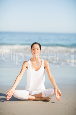 Woman performing yoga