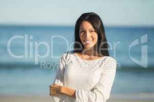 Portrait of beautiful young woman smiling