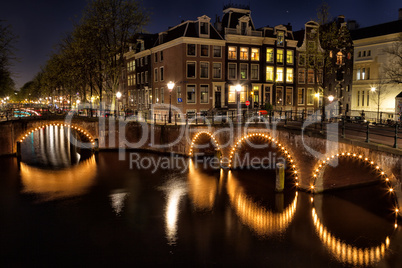 Keizersgracht bei Nacht