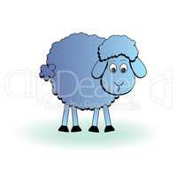 Cartoon sheep, vector lamb