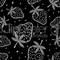 Seamless vector strawberry pattern