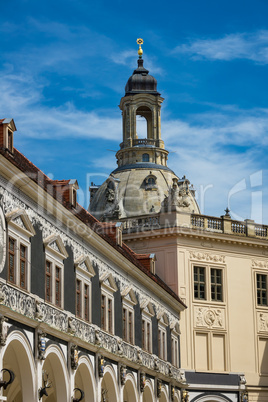 Blick auf die Frauenkirche in Dresden