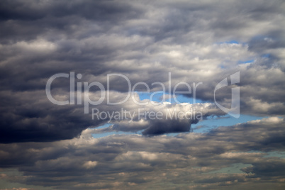 Sky with dark clouds before rain