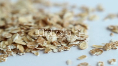 Stock panning footage of oatmeal