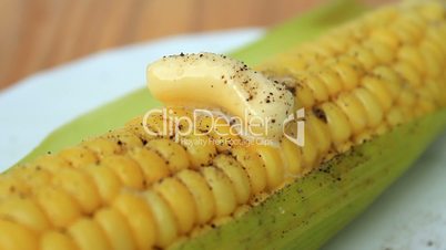 Boiled Corn Cob With butter and spices