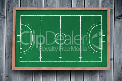 Composite image of handball field