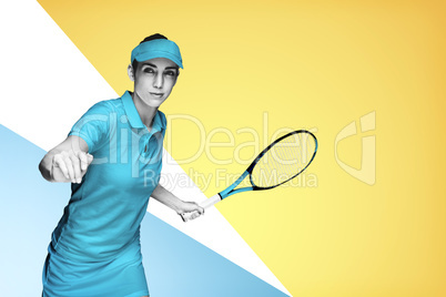 Female athlete playing tennis