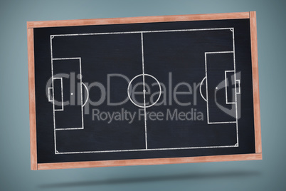 Composite image of soccer field