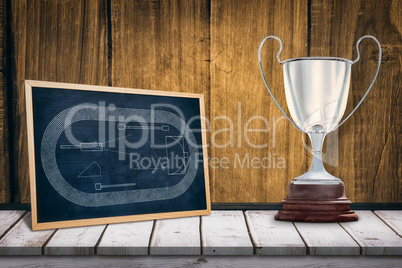 Composite image of focus on a trophy