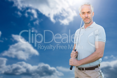 Man holding a golf club