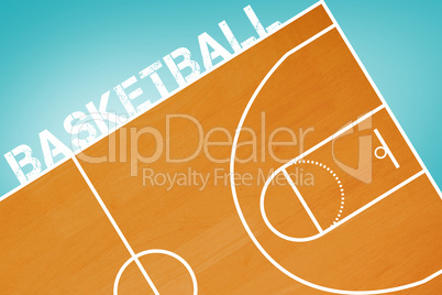 Composite image of basketball message on a white background