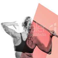 Composite image of athlete preparing to throw javelin
