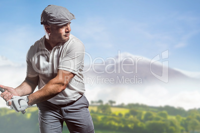 Portrait of golf player