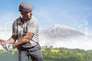 Portrait of golf player