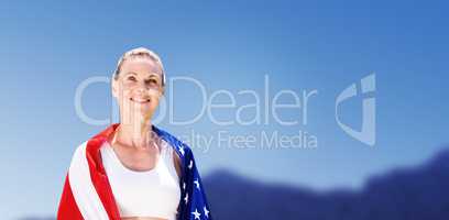 Portrait of american sportswoman smiling