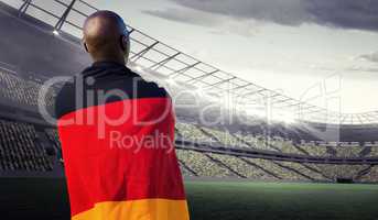 Man wearing German flag