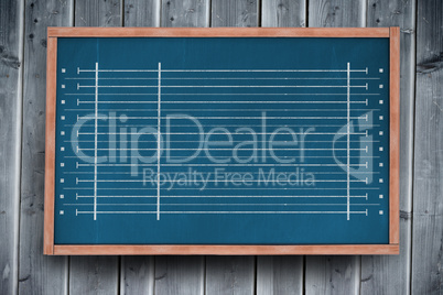 Composite image of a blackboard with lines