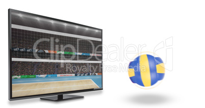 Composite image of view of a volleyball