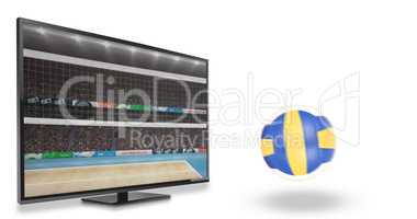 Composite image of view of a volleyball