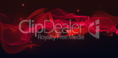 Composite image of red design