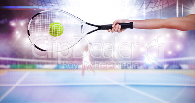 Close up of hands playing tennis