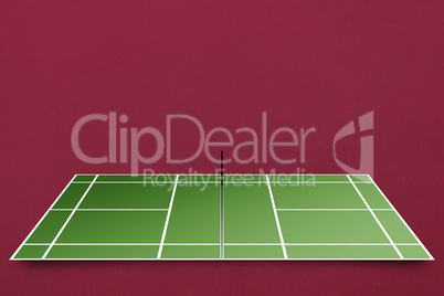 Composite image of tennis field Composite image of tennis field