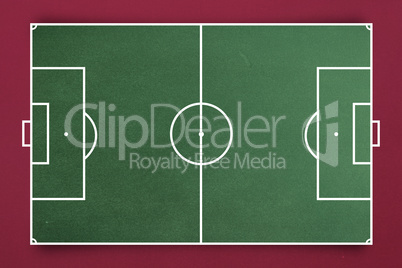 Composite image of soccer field plan