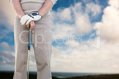 Man holding a golf club