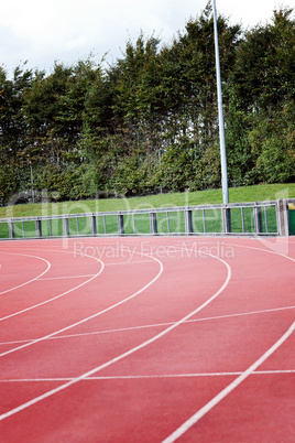 View of a running track